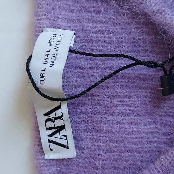 Zara Lilac Alpaca Wool Knitted Bralet - Picture 3 of 5